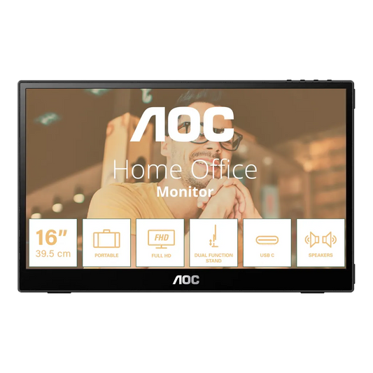 AOC-16T3E Portable Monitor 15.6 inch, USB C Powered