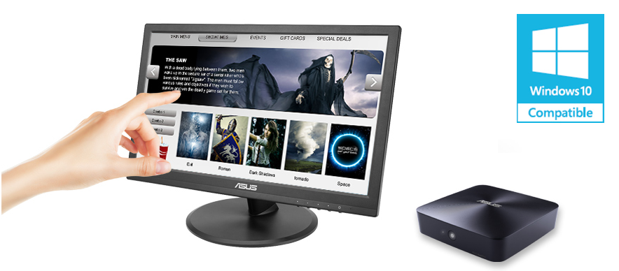 ASUS VT168HR Touch Monitor - 15.6 Inch (1366x768), 10-point Touchscreen