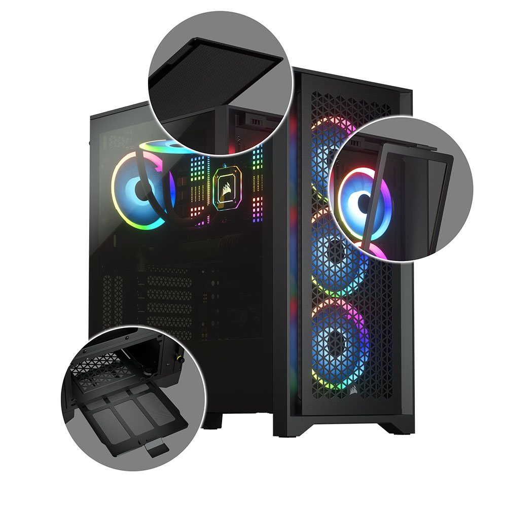 CORSAIR 4000D AIRFLOW Tempered Glass Mid-Tower ATX Case — Black