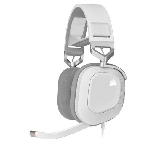 Corsair HS80 RGB USB Premium Gaming Headset with 7.1 Surround Sound; White