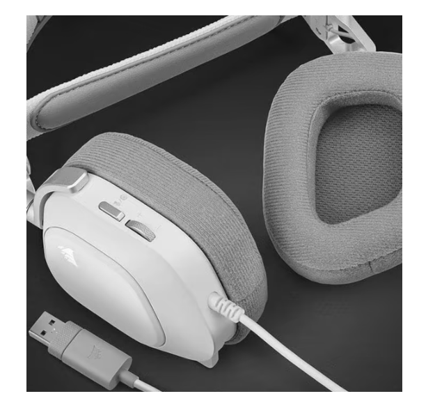 Corsair HS80 RGB USB Premium Gaming Headset with 7.1 Surround Sound; White