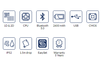 Newland HR2300 Wireless Bluetooth Scanner with stand