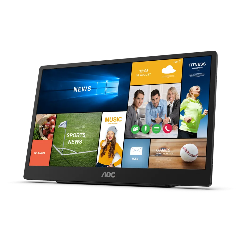 AOC-16T3E Portable Monitor 15.6 inch, USB C Powered