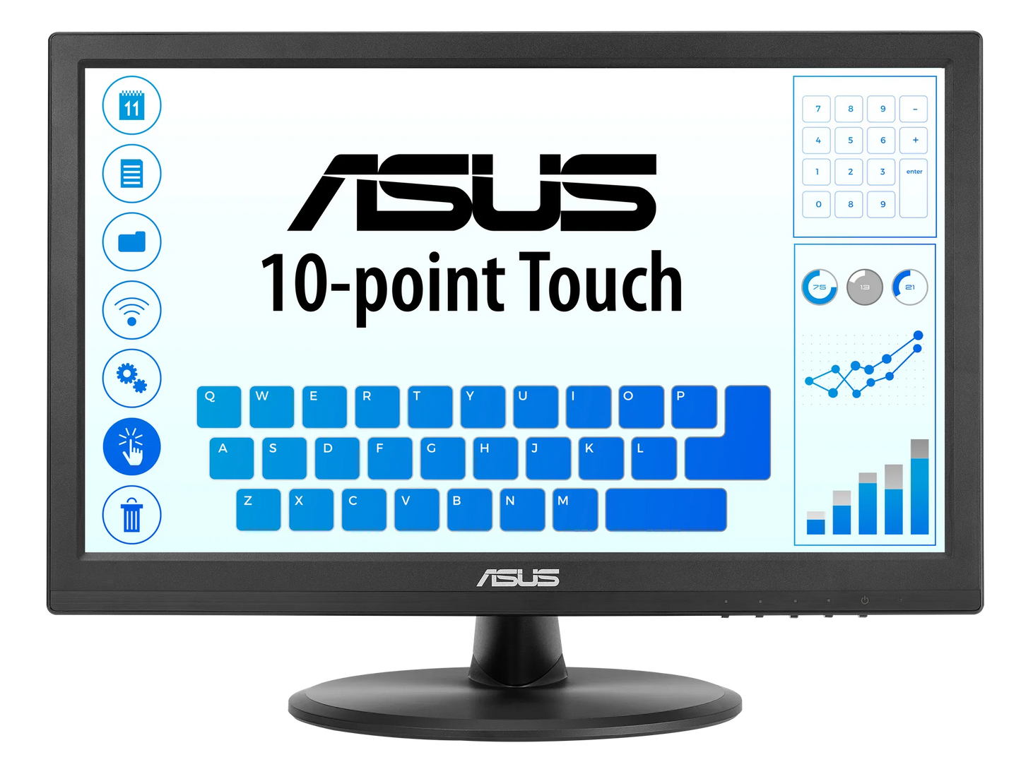 ASUS VT169HE Touchscreen Monitor – 15.6" FHD, 10‑Point Touch, HDMI/VGA, 5ms