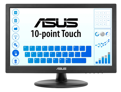 ASUS VT169HE Touchscreen Monitor – 15.6" FHD, 10‑Point Touch, HDMI/VGA, 5ms