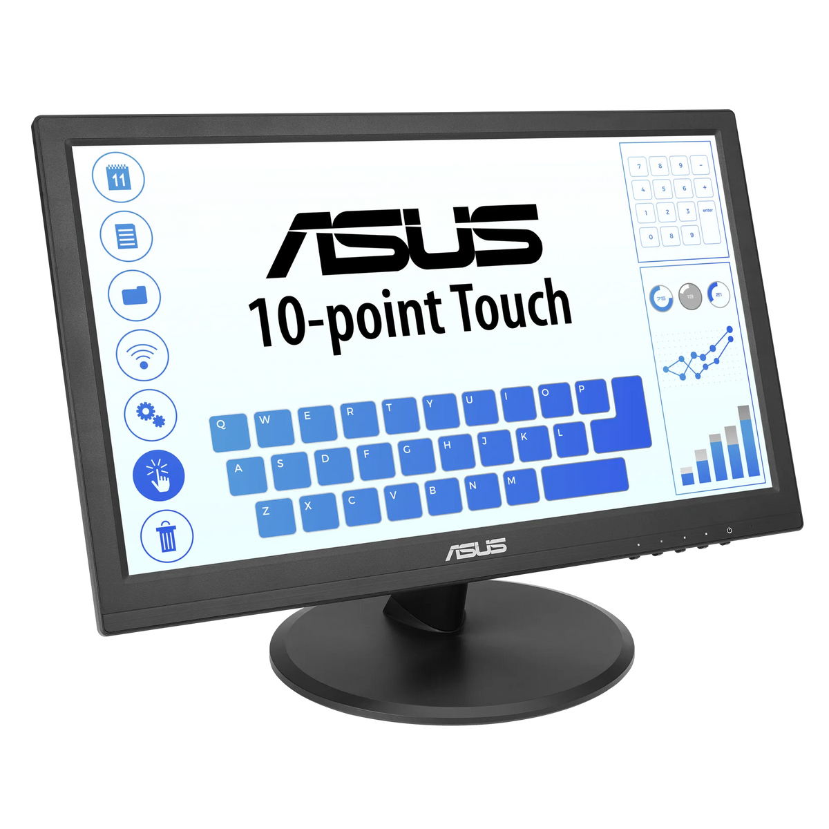 ASUS VT169HE Touchscreen Monitor – 15.6" FHD, 10‑Point Touch, HDMI/VGA, 5ms