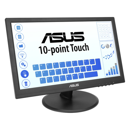 ASUS VT169HE Touchscreen Monitor – 15.6" FHD, 10‑Point Touch, HDMI/VGA, 5ms