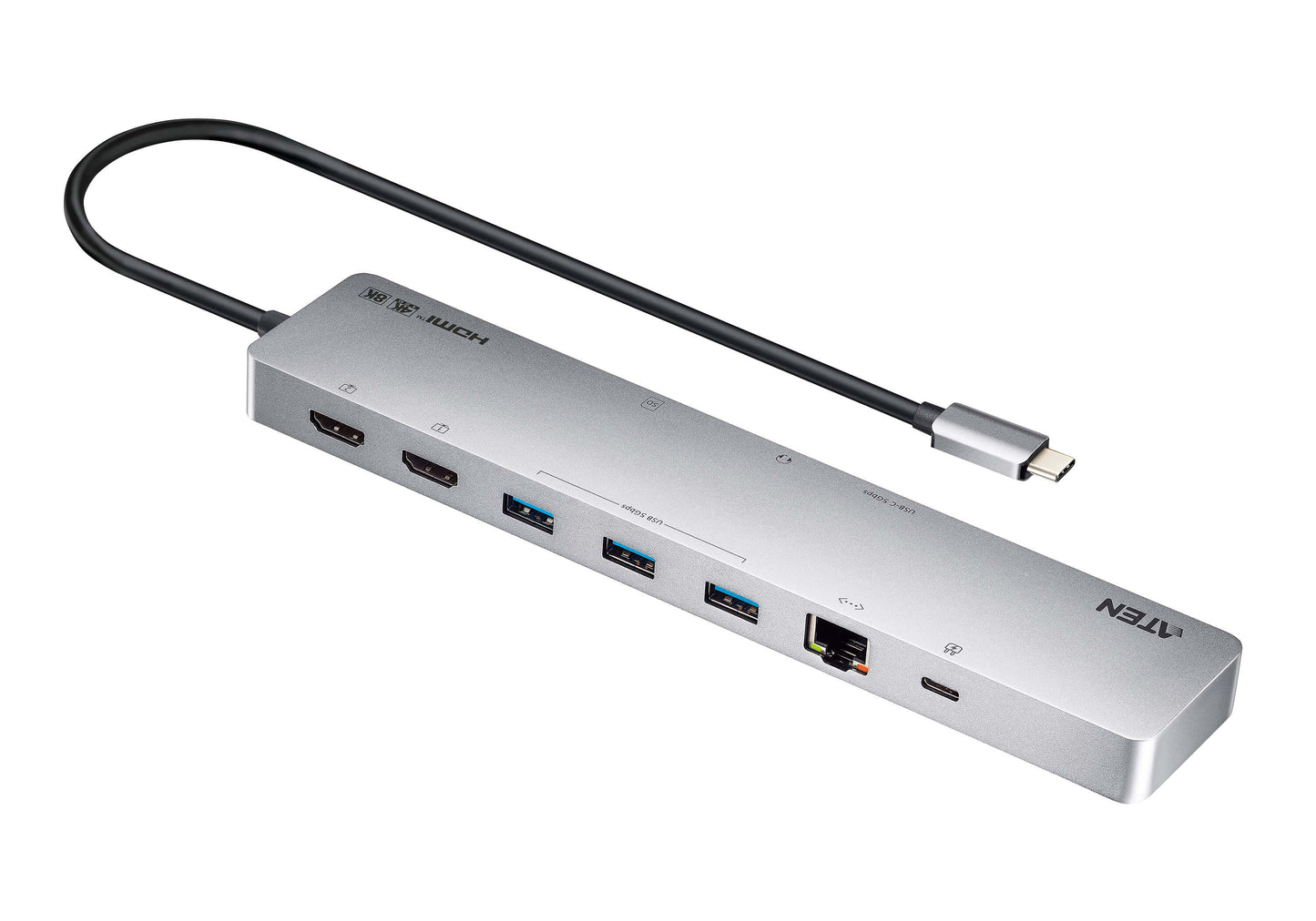ATEN UH3240 USB-C Multiport Dock with Power Pass-Through
