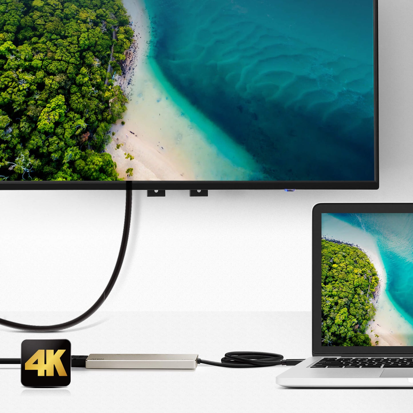 ATEN USB-C 6-in-1 Mini Dock with Power Pass-Through
