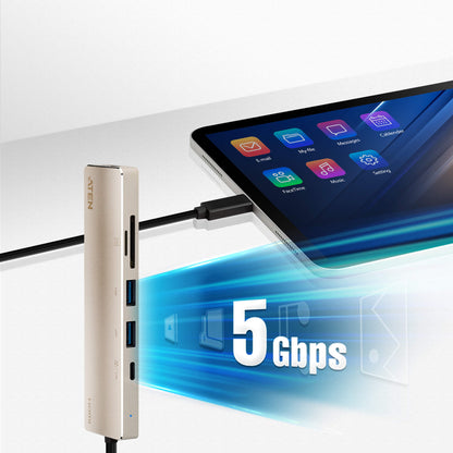 ATEN USB-C 6-in-1 Mini Dock with Power Pass-Through
