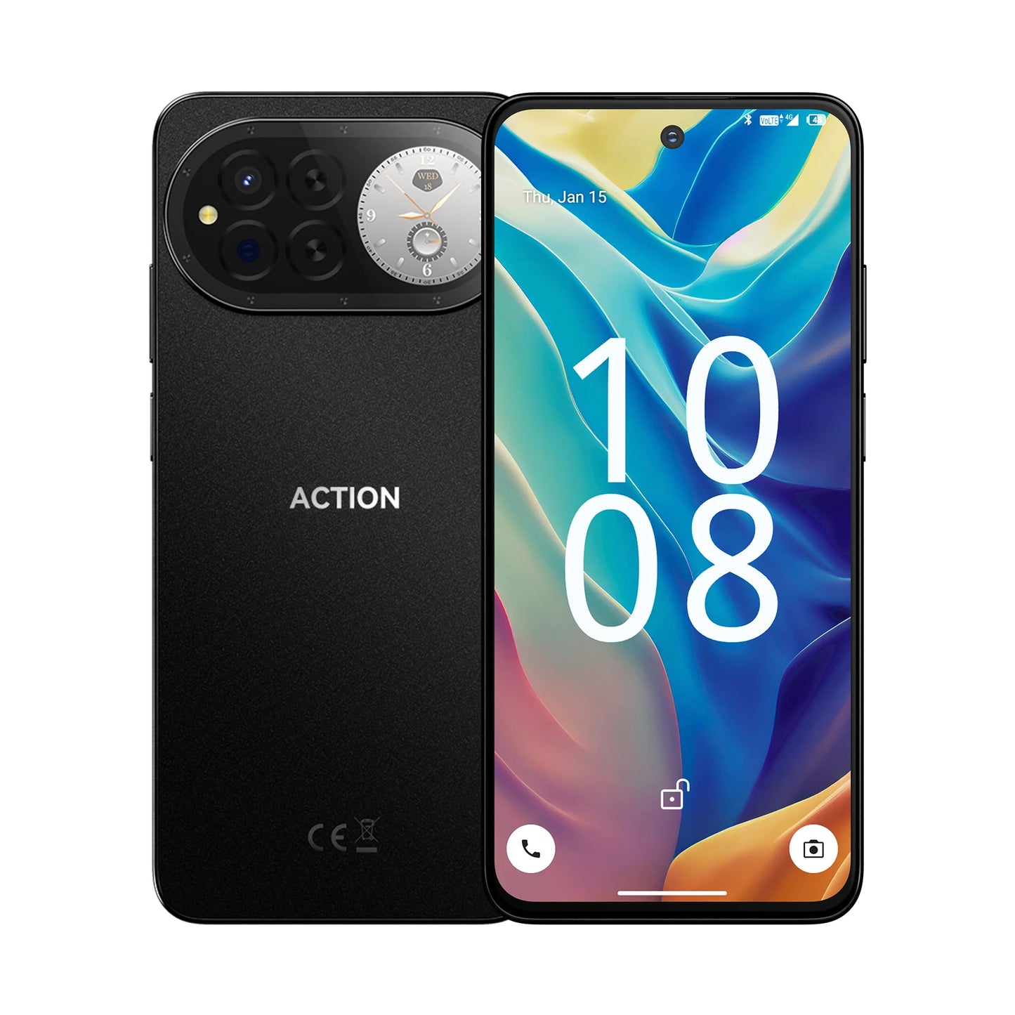 F150 ACTION 15 Rugged Smartphone – 6.67" HD, Dual Display, 18GB RAM, 256GB Storage, IP68/IP69K Waterproof, 48MP Camera, 5100mAh Battery