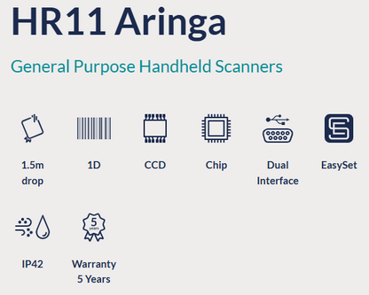 Newland HR11+ Aringa 1D CCD Handheld Scanner – USB, Autosense, Foldable Smart Stand, High?Speed Barcode Reader
